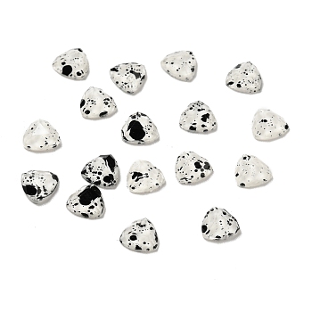 Spot Pattern Resin Cabochons, Nail Art Decoration Accessories, Triangle, Clear, 6x6x1.5mm