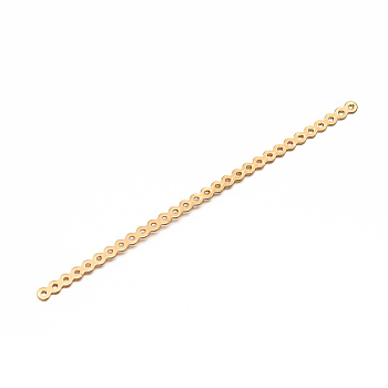 Iron Spacer Beads, Rectangle, Golden, 105x3x1mm, Hole: 1mm