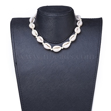 Colliers de perles coquille cauris(NJEW-JN02397-01)-5