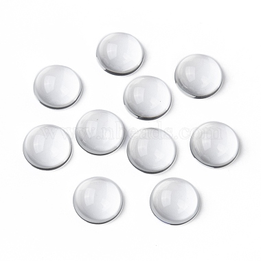 25mm Clear Half Round Glass Cabochons