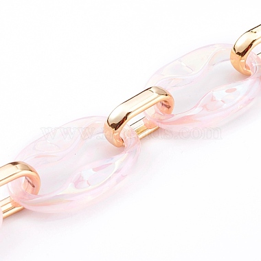 Transparent Acrylic & CCB Plastic Linking Cable Chains(AJEW-JB00911-05)-2