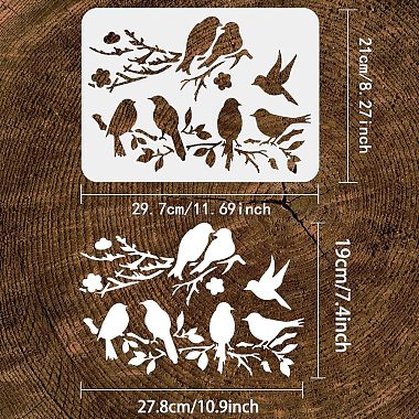 Large Plastic Reusable Drawing Painting Stencils Templates(DIY-WH0202-469)-2