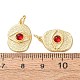 Textured Brass & Resin Pendants(KK-A304-19G)-2