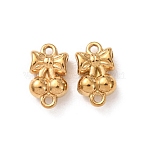 304 Stainless Steel Links Connector Charms, Cherry, Golden, 10.5x6x3.5mm, Hole: 1mm(STAS-K291-16G)