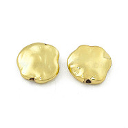 Rack Plating Alloy Beads,  Irregular Oval, Light Gold, 12x12x4mm, Hole: 1.2mm(PALLOY-I216-35LG)