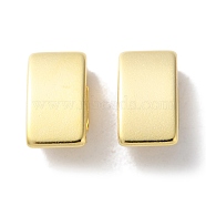 Brass Watch Band Clasps, Cadmium Free & Lead Free, Rectangle, Real 24K Gold Plated, 10x5.5x5mm(KK-F880-21B-G)