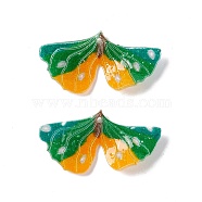 Plastic Heat Shrink Film Pendants, Butterfly, Green, 16x30.5x3mm, Hole: 1mm(FIND-E028-01B)