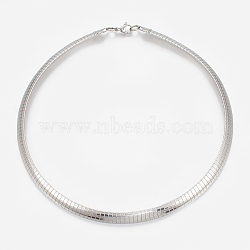 201 Stainless Steel Chain Necklaces, with Lobster Claw Clasps, Stainless Steel Color, 5-7/16 inch~5-5/8 inch(13.8~14.3cm), 6x1.5mm(STAS-Q226-10-6mm)