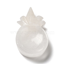 Natural Quartz Crystal Demagnetizing Bowl, Pineapple, 113~142x65~70x15~25mm, Inner Diameter: 64.5x63mm(G-M328-03)
