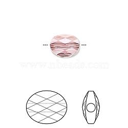 Austrian Crystal Beads, 5051, Crystal Passions, Faceted Mini Oval, 001 ANTP_Crystal Antique Pink, 10x8mm, Hole: 1mm(5051-10x8-001ANTP(U))