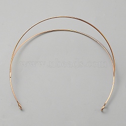 Iron Double Layer Hair Bands for Women, Light Gold, 135x147x57mm(OHAR-WH20001-01KCG)