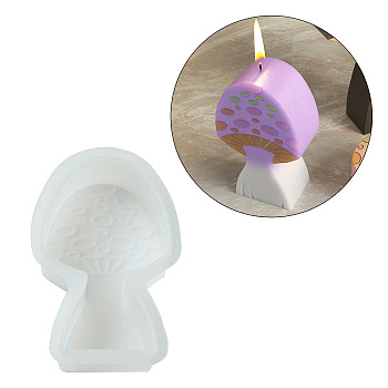 Mushroom Shape Candle Holder Silicone Molds, For Candle Making, Mushroom, 9.25x5.6x2.55cm