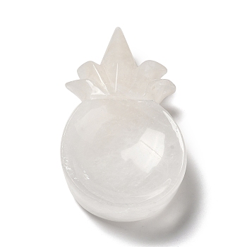 Natural Quartz Crystal Demagnetizing Bowl, Pineapple, 113~142x65~70x15~25mm, Inner Diameter: 64.5x63mm