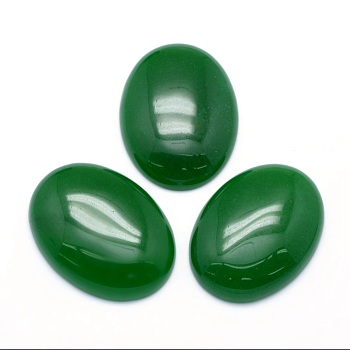 Natural Malaysia Jade Cabochons, Oval, 40x30x7.5~8mm