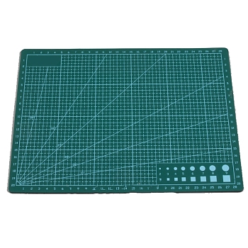 A5 Plastic Cutting Mat, Cutting Board, for Craft Art, Rectangle, Teal, 14.8x21cm