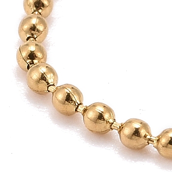 304 Stainless Steel Ball Chain Necklaces, Golden, 18.11 inch(46cm)