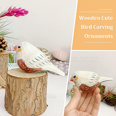 Wooden Cute Bird Carving Ornaments(DJEW-WH0015-44B)-6