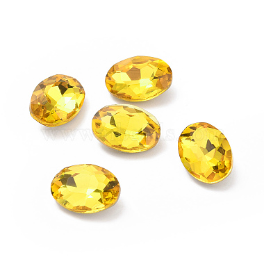 Oval Glass Rhinestone Cabochons