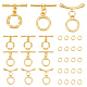 12pcs 3 styles de fermoirs &agrave; bascule en laiton(KK-ME0002-31)-1