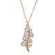 3Pcs 3 Style Alloy Enamel Flower Pendant Necklaces Set with 304 Stainless Steel Chains(NJEW-JN04413)-5