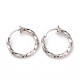 Electroplated Brass Twisted Tubular Hoop Earrings for Women(EJEW-G299-01A-P)-1