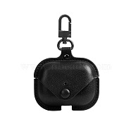 Imitation Leather Wireless Earbud Carrying Case, Earphone Storage Pouch, Black, 52x65mm(PAAG-PW0010-009A)