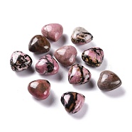 Natural Rhodonite Heart Love Stone, Pocket Palm Stone for Reiki Balancing, 15x15.5x9.5mm(G-M379-18)