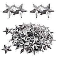 Iron Display Decorations, Metal Star Ornament, Raw(Unplated), 45x47.5x4mm(IFIN-WH0011-36C-P)