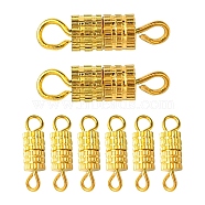 20Pcs Brass Screw Clasps, for Jewelry Making, Column, Golden, 13~14x4mm, Hole: 1.8mm(KK-YW0002-40G)