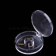 Transparent Acrylic Box, for Beacelet Box, Flat Round, Clear, 11.5x3.5cm(PW-WG41362-02)