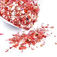 Plastic Candy Sequins/Paillette Chip, UV Resin Filler, for Epoxy Resin Jewelry Making, Red, 2~20x2~16mm, about 20g/bag(DIY-I019-01B)