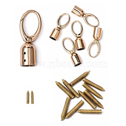 Alloy Swivel Clasps, Swivel Snap Hook, with Iron Screw Nail, Light Gold, 62x24x28mm, Hole: 15mm(PALLOY-Z003-02G)