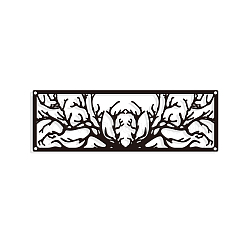 Iron Wall Art Decorations, for Front Porch, Living Room, Kitchen, Matte Style, Branch, 300x100x1mm(HJEW-WH0067-219)