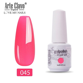 8ml Special Nail Gel, for Nail Art Stamping Print, Varnish Manicure Starter Kit, Hot Pink, Bottle: 25x66mm