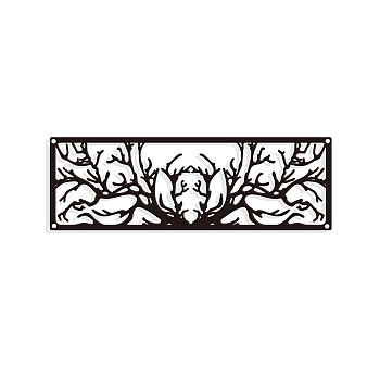 Iron Wall Art Decorations, for Front Porch, Living Room, Kitchen, Matte Style, Branch, 300x100x1mm