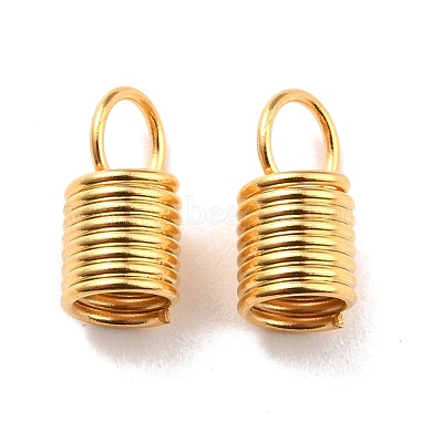 Real 18K Gold Plated 304 Stainless Steel Coil Cord End