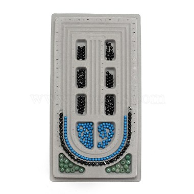 Plastic Necklace Design Board with Flocking(TOOL-H001-1)-3