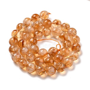 Hebras de perlas naturales citrino(G-P466-01B)-3
