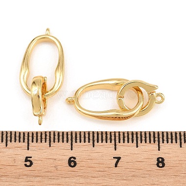 Brass Fold Over Clasps(KK-H292-25G)-2