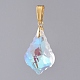 AB Color Plated Electroplate Glass Pendants(PALLOY-JF00446-01)-1