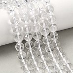 Natural Quartz Crystal Beads Strands, Rock Crystal, Round, 10mm, Hole: 0.8~1mm, about 38pcs/strand, 14.65 inch(37.2cm)(G-C265-A02-10mm)