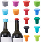14Pcs 14 Styles Silicone Bottle Stopper, Column, Mixed Color, 34~37x26~34mm, 1pc/style(AJEW-TA0002-54)