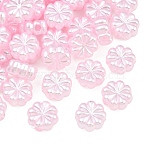 Imitation Pearl Acrylic Beads, Flower, Pink, 13.5x6.5mm, Hole: 2.5mm, about 684pcs/500g(AC-CBAAA05-11A)