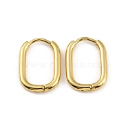 Ion Plating(IP) 304 Stainless Steel Oval Hoop Earrings, Real 18K Gold Plated, 16.5x11.5x2mm, Pin: 1mm(EJEW-M218-02A-G)