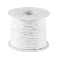 Flat Nylon Elastic Band for Mouth Cover Ear Loop, Mouth Cover Elastic Cord, DIY Disposable Mouth Cover Material, with Spool, White, 2.5~3mm, about 21.87 yards(20m)/roll(OCOR-TA0001-06-20m)
