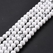 Synthetic Howlite Beads Strands, Round, 6mm, Hole: 1.2mm, about 64pcs/strand, 14.96''(38cm)(G-E568-04A)