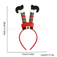 Christmas Plastic Hair Bands, Hair Accessories for Party Prop Decorations, Santa Claus, 280x150mm(PW-WGEA057-05)