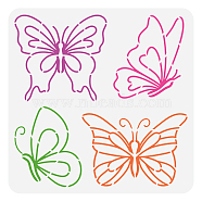 PET Hollow Out Drawing Painting Stencils, for DIY Scrapbook, Photo Album, Butterfly, 30x30cm(DIY-WH0391-0516)