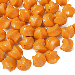 Opaque Acrylic Beads, Twist, Orange, 14.5x14x14mm, Hole: 1.6mm, about 390pcs/500g(MACR-S373-139-A08)