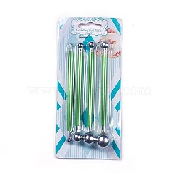 DIY Stainless Steel Sculpture Tools, For Clay Carving Molding Ball Stylus Stick, Lawn Green, 12.4~13.4x0.6cm, 4pcs/set(AJEW-FS0001-07A)